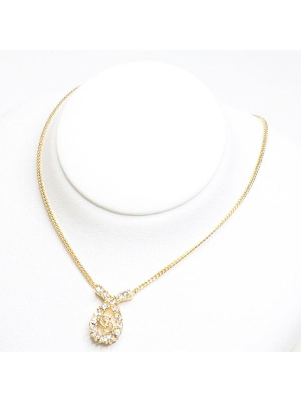 Dior Logo Necklace Metal Gold